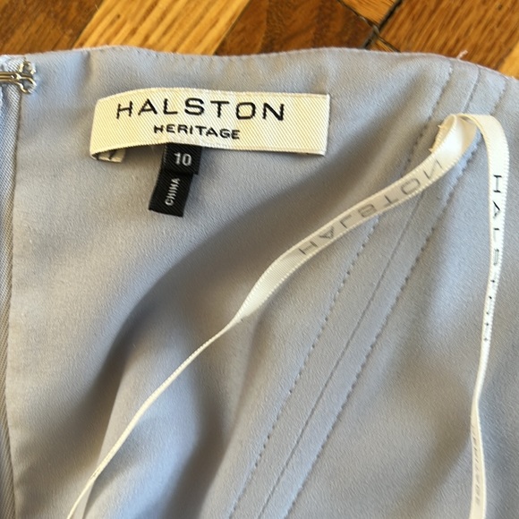 Halston Heritage Baby Blue Sleeveless Column Gown Sz 10 EUC - Picture 6 of 9